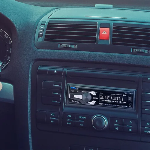 Vista 7 de Jensen JCR311 10 Character LCD Single DIN Car Stereo Radio CD Player Push to Talk Assistant Bluetooth Hands Free Calling & Music Streaming AM/FM