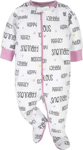 Vista 3 de Onesies Brand baby-girls 4-pack Sleep 'N Play Footies Multi Pack