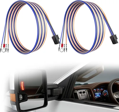 Kit de Cableado para Espejos de Remolque Compatible con Chevrolet Chevy Silverado GMC Sierra 1500 2500 HD Sierra Camioneta 2014-2018 Luces de Señal