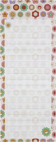 Vista 8 de Creative Hobbies Grocery List Magnet Pad for Fridge - 6 Pack of Vibrant Note Pads with Full Magnetic Back and 60 Sheets Each (Floral)