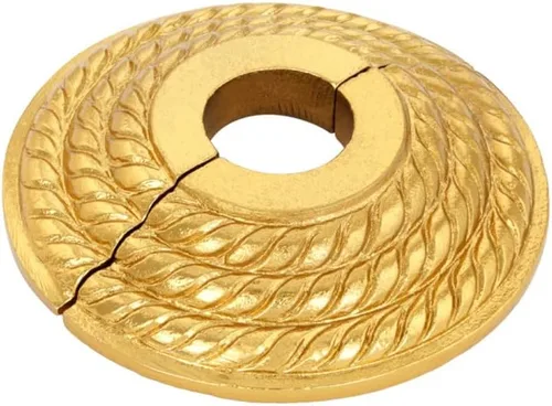 Vista 73 de Renovators Supply Manufacturing Placa de Escudo de Aluminio 3.13" DE Escutcheon 1" IPS Brida de Radiador Negra