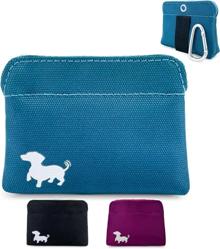 Vista 15 de Bolsa para golosinas para perros extra pequeña Swaggly – Bolsa de golosinas para perros con bolsillo magnético delgado para caminar y entrenar