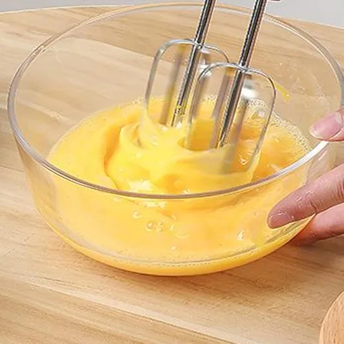 Vista 2 de Drill Mixer Attachment, Stainless Steel Stirring Rod Hand Mixer Attachments Reinforced Meat Paste Whisk Extended for Household and Construction