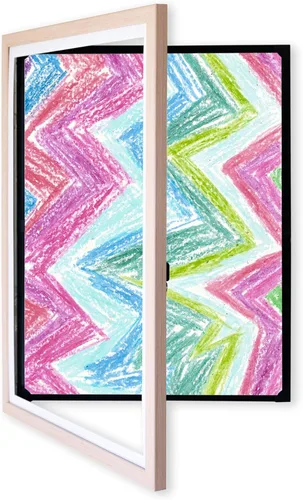 Vista 18 de Dynamic Frames Li'l Davinci Armario de arte, almacena hasta 50 piezas de arte de 8.5 x 11 pulgadas, dimensiones exteriores del marco de madera