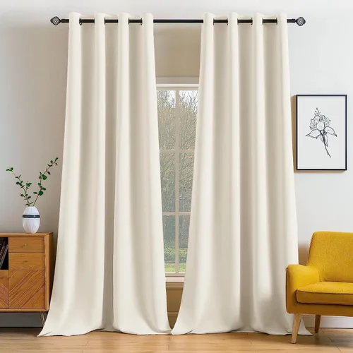 Vista 62 de MIULEE Cortinas opacas para dormitorio o sala de estar, juego de 2 paneles de cortina para ventana con aislamiento térmico y bloqueo de luz