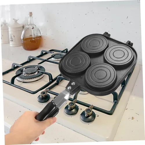 Vista 7 de Molde para tartas de rueda, mini sartenes creativas para huevos, placa antiadherente, sartén para pan de pan, cacerolas para placas de inducción