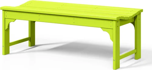 Vista 14 de WestinTrends Malibu - Banco para exteriores, resistente a todo tipo de clima, de madera sintética, sin espalda, para patio, jardín, asiento curvado