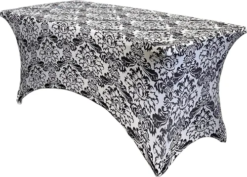 Vista 58 de YOUR CHAIR COVERS - Fundas rectangulares de elastano para mesas de 4 pies, manteles ajustados para eventos de boda, decoraciones de patio, tela