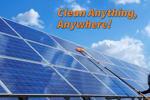 Vista 5 de Kit de lavado de ventanas de 4 a 12 pies con poste de extensión (alcance de más de 20 pies), herramienta de limpieza de ventanas y escobilla