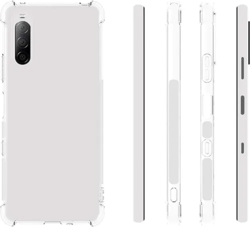 Vista 2 de USTIYA Caso para Sony Xperia 10 III Clear TPU cuatro esquinas cubierta protectora transparente suave funda
