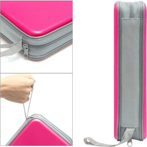 Vista 39 de Estuche para CD, capacidad para 80 unidades, para CD/DVD, cartera, de plástico duro, CD y DVD, carpetas de almacenamiento para automóvil, hogar