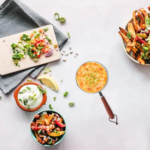 Vista 3 de SHERCHPRY Mini sartén para huevos, sartén antiadherente para tortillas, sartén redonda de acero inoxidable, sartén de cocina con asa para inducción