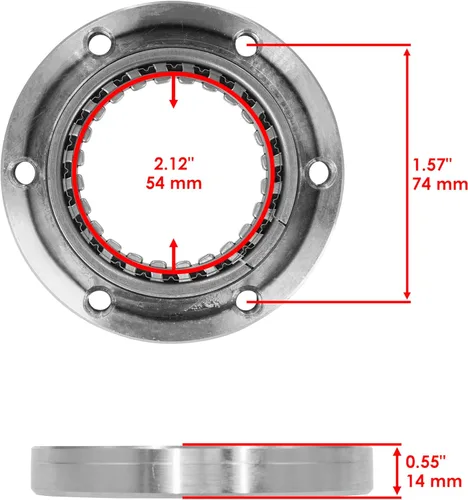 Vista 2 de Caltric Embrague de arranque rodamiento unidireccional compatible con Suzuki Dl650A Dl-650A V-Strom 650 2012-2015