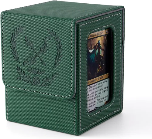 Vista 29 de Venssu MTG Caja de Mazo con Pantalla de Commander, Estuche de Mazo de Cartas Angel que Cabe 100 Cartas con Doble Funda, Caja de Almacenamiento