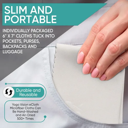 Vista 5 de Paquete de 12 paños de limpieza de microfibra, empaquetados individualmente (6 x 7 pulgadas), paños de limpieza para lentes, teléfono, computadora