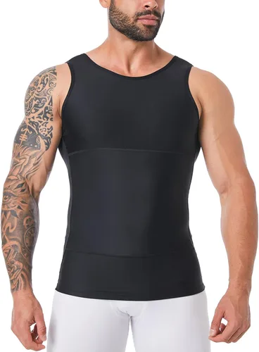 Body Shaper, chaleco de compresión para adelgazar, control de abdomen, para ocultar el pecho, ginecomastia