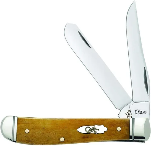 Vista 17 de Case XX WR - Navaja de bolsillo Mini Trapper de hueso ámbar, artículo #013 - (6207 SS) - Longitud cerrada: 3 1/2 pulgadas