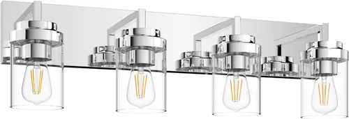 Vista 16 de Espird Juego de 2 apliques de pared negros mate, con pantalla de cristal transparente, lámpara de montaje en pared para dormitorio, espejo y sala