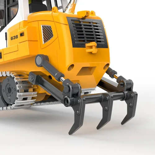 Vista 3 de KidsFaves Pro-Grade - Bulldozer de control remoto de grado profesional para adultos, modelo de construcción RC en microescala de metal con sistema