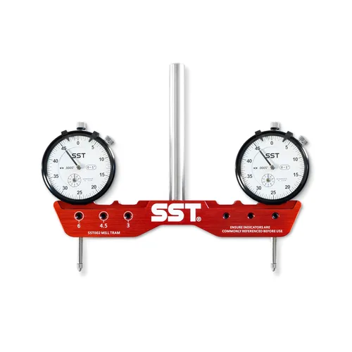 SST - Sistema de tranvía regular de molino y torno - Tranvía, alineación y cuadrado para calibración de la máquina - Para desalineación angular -