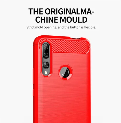 Vista 2 de Asuwish Funda de teléfono para Huawei Y9 Prime 2019/Honor 9X/P Smart Z con protector de pantalla de vidrio templado y accesorios de celda de Rojo