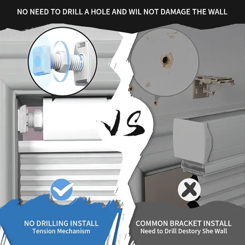 Vista 2 de Persianas celulares personalizadas de 1.5 pulgadas, sin taladro, parte superior hacia abajo, abajo hacia arriba, para ventanas