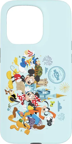 Vista 14 de Walt Disney World 50th Anniversary Mickey and Friends - Carcasa para iPhone 17, color azul