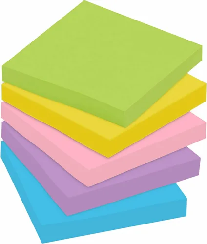Vista 10 de Post-it Colección Jaipur Papel para anotar, de 3 x 3 pulgadas. Paquete de 5 resmas (654-5UC)., Colección Jaipur