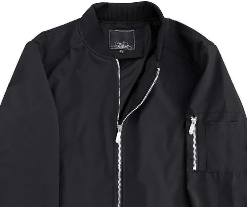 Vista 5 de CRYSULLY - Chaqueta estilo casual de hombre para primavera y otoño delgada de corte ajustado y ligera para exteriores