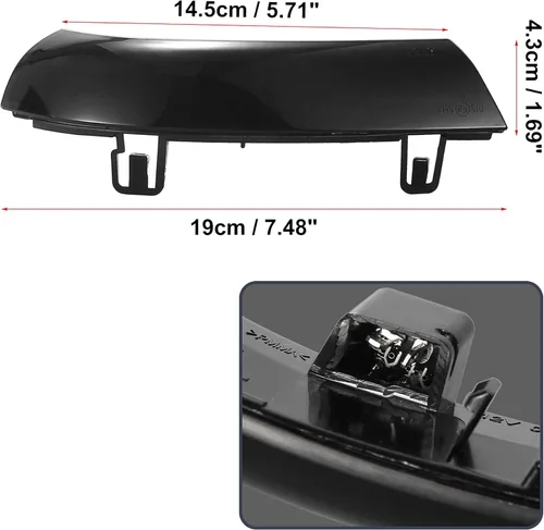 Vista 3 de X AUTOHAUX - Señal indicadora de giro para espejo lateral, luz LED secuencial dinámica para VW Golf 5 GTI, Jetta MK5, Passat B6 B5, Eos, R32, Rabbit
