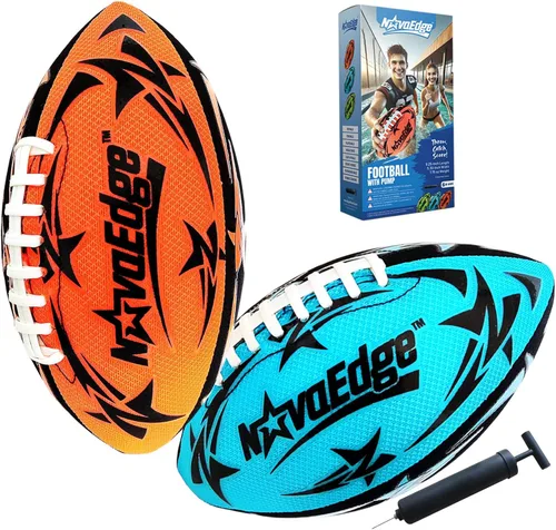 Vista 10 de Hydro Water Football - 9.25-Inch Mesh Outer with Rubber Bladder for All Ages - Pool, Lake, Beach Play Textured Grip with Real Laces Includes