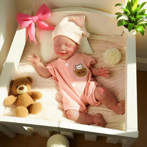 Vista 12 de Muñecas de Bebé de Silicona Completa, 16.65 pulgadas Muñeca de Bebé Recién Nacido de Silicona Realista, Sin Vinilo 1:1 Muñecas Reborn Durmientes que