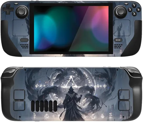 PlayVital Full Set Protective Skin Decal for Steam Deck LCD, Custom Stickers Vinyl Cover for Steam Deck OLED - Runecaster