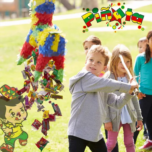 Vista 6 de Caja de dulces mexicanos de piñata (Lucas Mix (22.5 onzas) (18 piezas)
