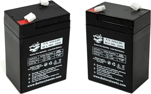 Paquete de 2 baterías selladas de plomo ácido UB645 ELB-0604 ELB0604 6V4.5AH para señal de salida, luz de emergencia SLA0905 AH 4.0 AMP hora 120255