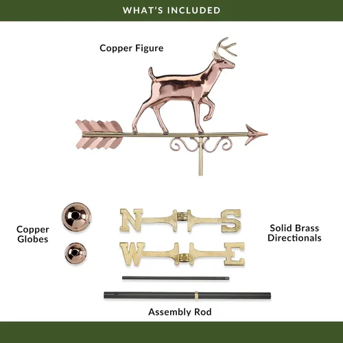 Vista 6 de Good Directions Veleta Proud Buck 1977P, cobre puro