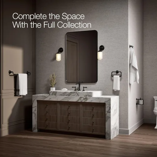 Vista 7 de Kohler 72576-BL K-72576-BL Artifacts - Carro de pañuelos, negro mate