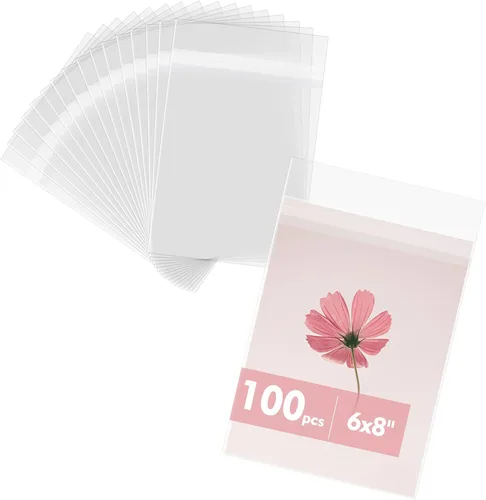 Vista 19 de Mat Board Center - Paquete de 100 fundas de plástico transparentes resellables de 4 3/4 x 6 1/2 pulgadas, bolsas de polipropileno autosellables