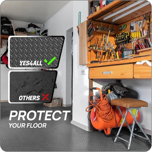 Vista 5 de Yes4All 24SQFT-120SQFT - Tapete de ejercicio de rompecabezas para gimnasio en casa, baldosas de espuma EVA entrelazadas con borde