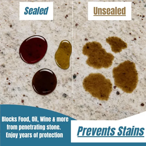 Vista 5 de Sellador de granito Black Diamond Stoneworks: Sella y protege. Sellador protector de mármol. Sellador para encimeras de granito, mármol y travertino