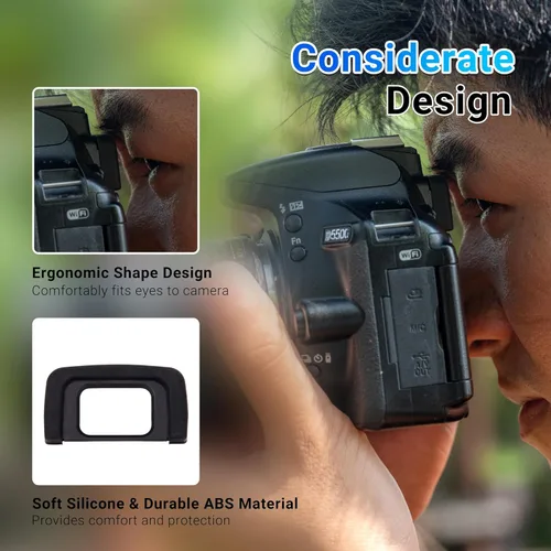 Vista 3 de JJC Paquete de 2 oculares para Nikon D3400 D3500 D3200 D5100 D5200 D5300 D5500 D5600 D5000 D3300 D3100 D3000, sustituye a Nikon en DK-25 Ocular