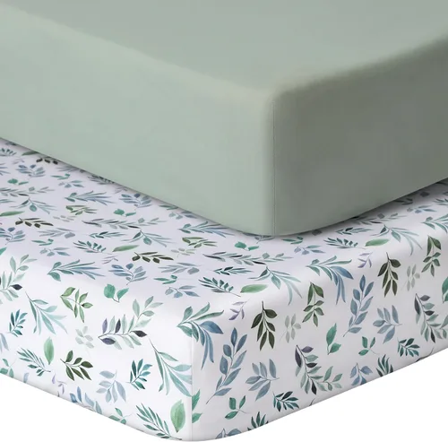 Vista 11 de GUNTAIL Sábanas para cuna de bebé para niños y niñas, paquete de 2 sábanas ajustables para cuna estándar y colchón de niño pequeño, sábana