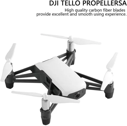 Vista 2 de RC Drone Blade Hélice, 2 pares de fibra de carbono de liberación rápida Hélice Set para DJI Tello Drone Quadcopter (blanco)