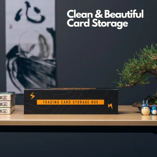 Vista 5 de HOMEXPRO Caja de Almacenamiento de Tarjetas Coleccionables [PAQUETE DE 3] - Tapa Magnética Se Adapta a 800 Tarjetas, 200 Toploaders, o 50 One