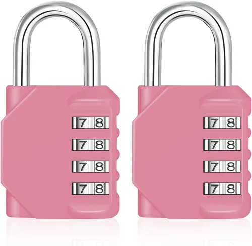Vista 9 de ZHEGE - Candado para gimnasio, candado de combinación resistente a la intemperie para exteriores [2023 Actualizado] Candado de combinación de 4
