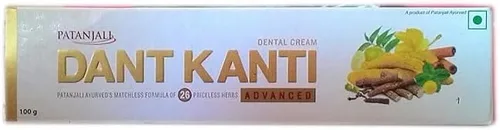 PATANJALI Dant Kanti Advanced Dental Cream 3.53 oz / 3.38 fl oz - (Paquete de 5)
