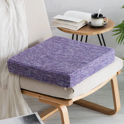 Vista 2 de Cojín cuadrado para silla, 2.0 in de grosor, cojines de asiento para silla de comedor, antideslizante, para taburete de cocina, jardín