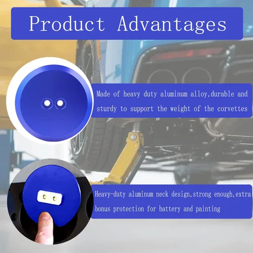 Vista 7 de Jack Pad Adaptador Billet anodizado para Corvette C7/C6 perno en Jack Points Aluminio Floor Jack 4pcs (azul)