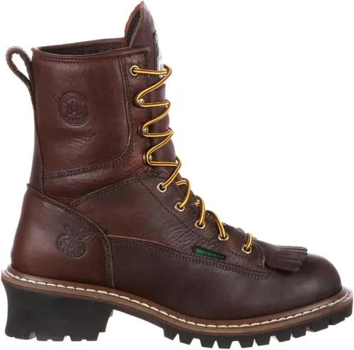 Botas de trabajo impermeables para hombre Georgia Boot con cordones de punta a punta