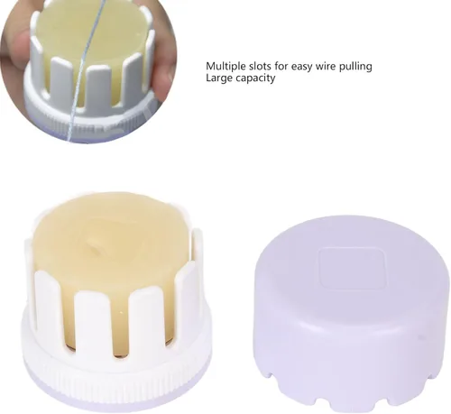 Vista 3 de Cera de hilo, Acondicionador de hilo de cera de abeja ajustable de gran capacidad para acolchar costura línea de fortalecimiento